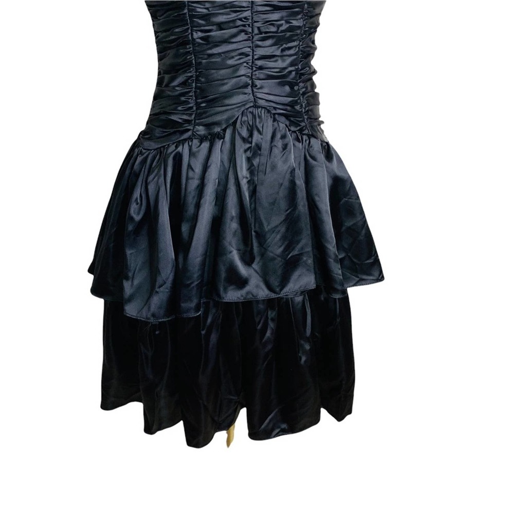 Gunne Sax Jessica McClintock 80s Tiered Sparkle Prom Dress - Picture 3 of 11